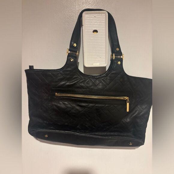 Tory Burch Bombe Leather Tote logo purse designer handbag t design accessory bag - Picture 1 of 14